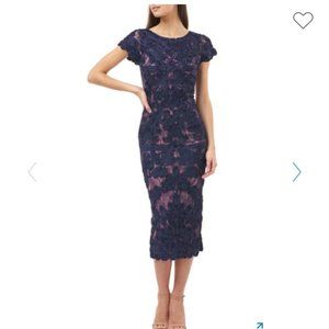 JS Collections Soutache Lace Midi Dress